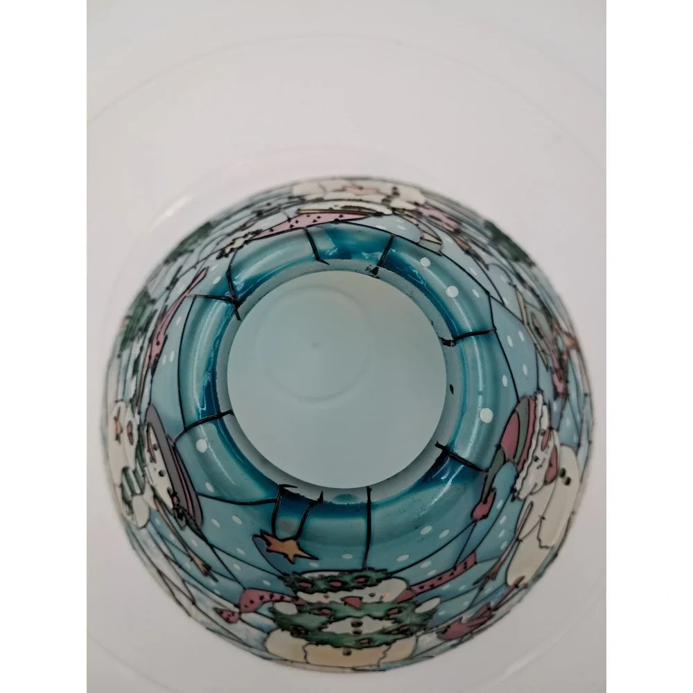 Hand‎ Painted Snowman Theme Joan Baker Designs Tiffany Style Lamp Shade - Picture 6 of 9